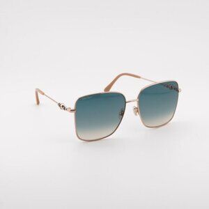 Jimmy Choo HESTER/S 0BKU I4 Sunglasses Gold Square Frame, Blue Pink Lenses